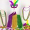 144PCS Mardi Gras Beads, Mardi Gras Green Purple Gold Metallic Beads Necklaces Accessories Bulk, Mardi Gras Beads Necklace Costumes Women Men Kids for Parade Throws Party Decorations Favor Supplies